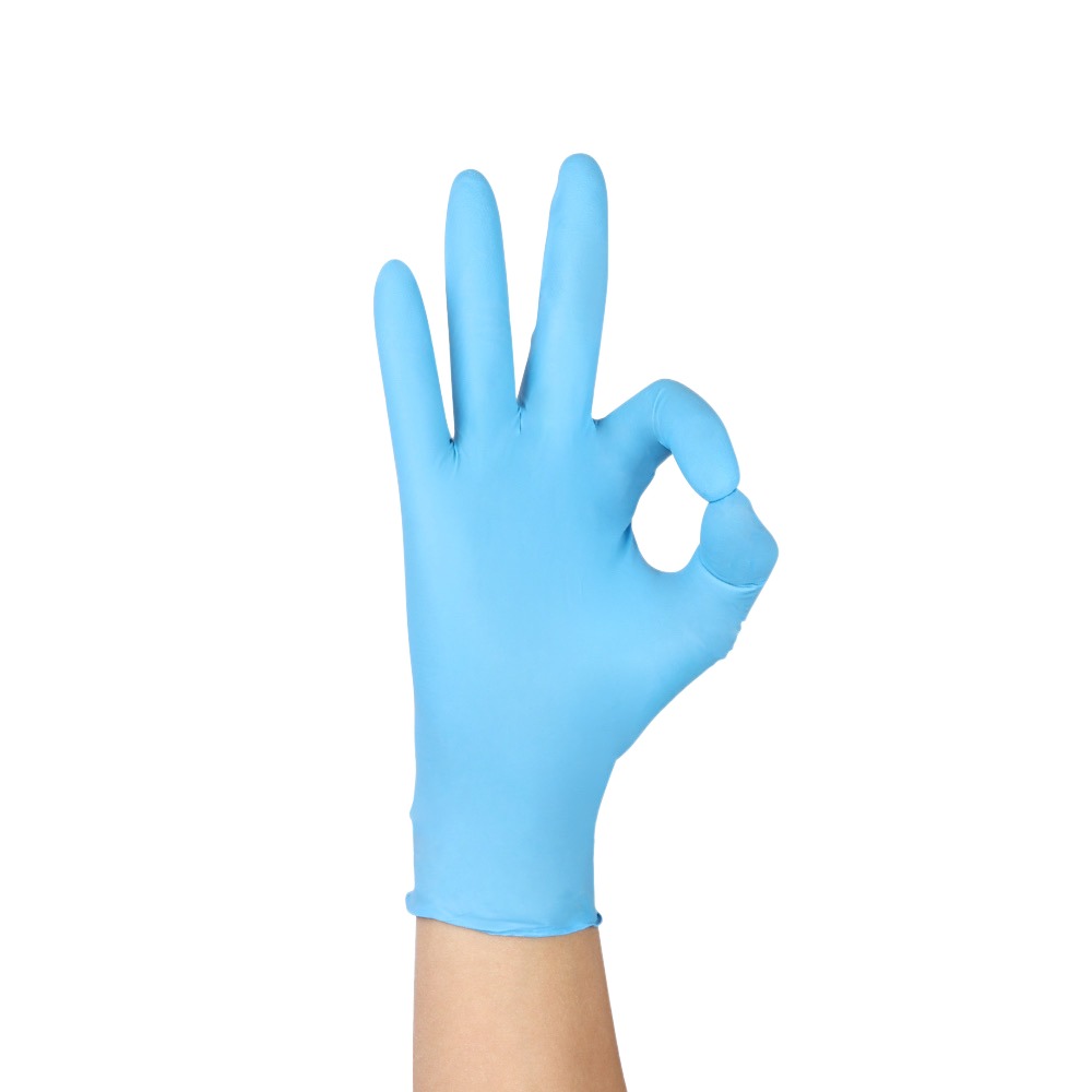 Nitrile wegwerp handschoenen blauw