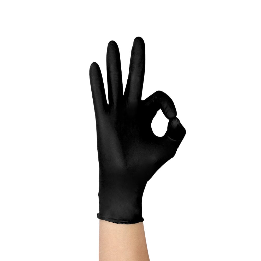 Nitrile wegwerp handschoenen zwart