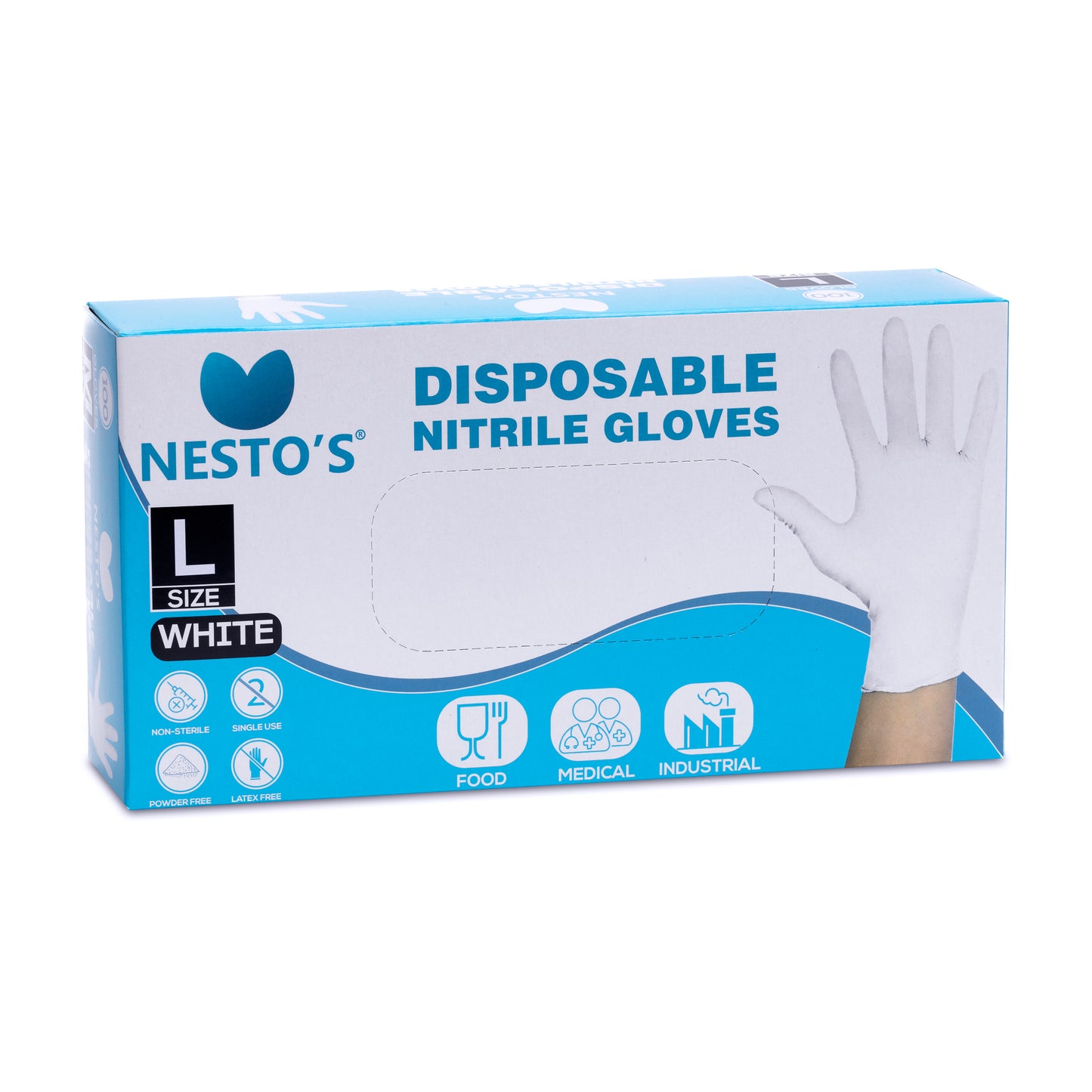 Nitrile wegwerp handschoenen wit