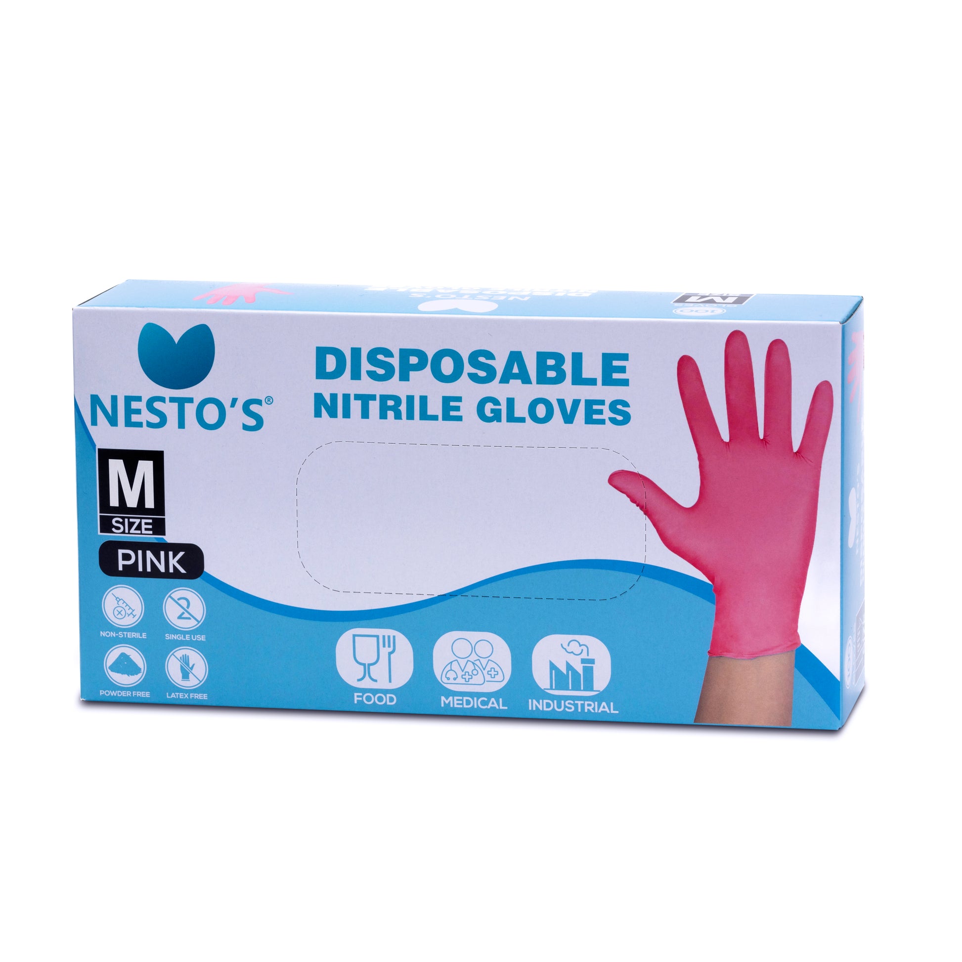 Roze nitril wegwerp handschoentjes 100 stuks vanaf €3,90