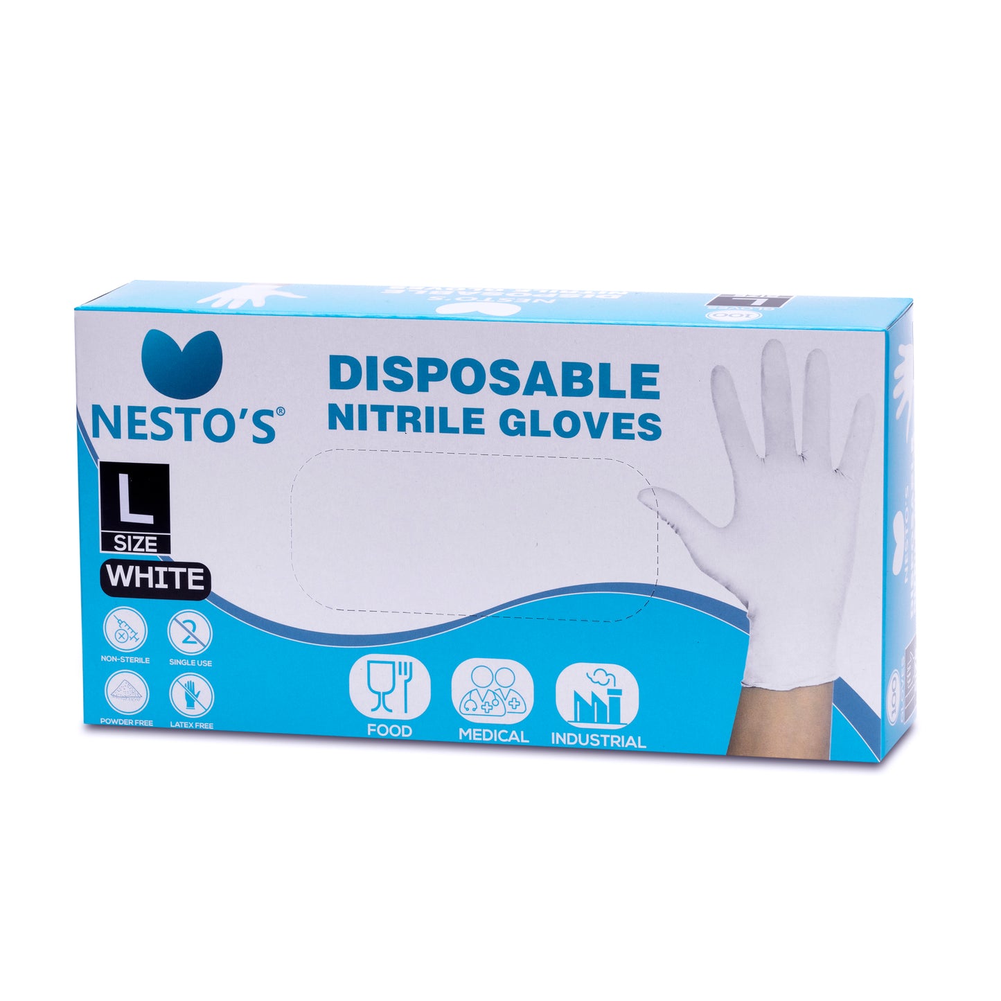 Nitrile wegwerp handschoenen wit