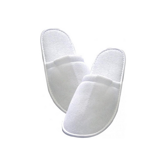 Comfortabele wegwerpslippers van terry stof in grijs, unisex en één maat (37 EU Comfortabele wegwerpslippers van terry stof in grijs, unisex en één maat (37 EU